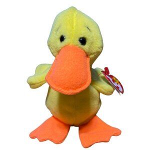 Ty Beanie Baby Quackers Plush Duck Toy With Tag